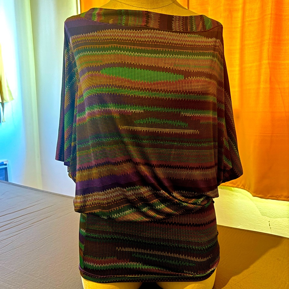 Veronica M Bat Wing Banded Bottom Tunic Dress or Top. Small
